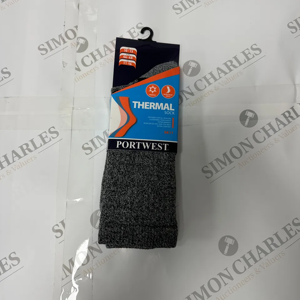 PORTWEST THERMAL SOCKS IN GREY SIZE 10-13