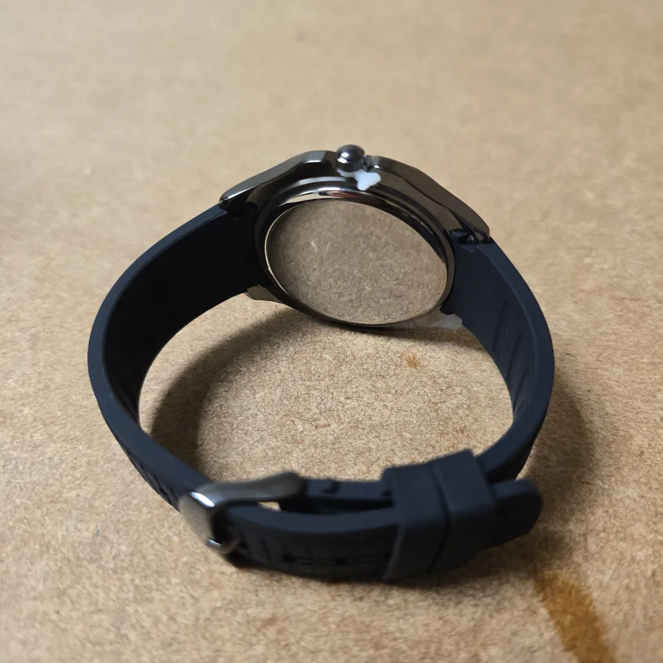 LOUIS LACOMBE WRISTWATCH – BLACK DIAL, RUBBER STRAP