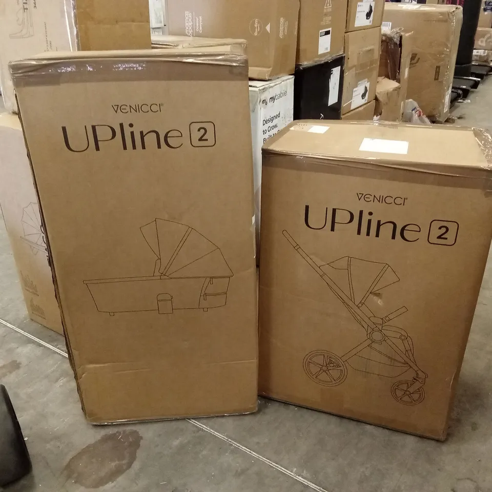 BOXED VENICCI UPLINE 2 STROLLER AND CARRYCOT (2 BOXES)