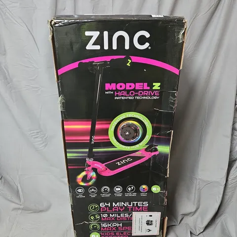 BOXED ZINC MODEL Z KIDS ELECTRIC SCOOTER - PINK 