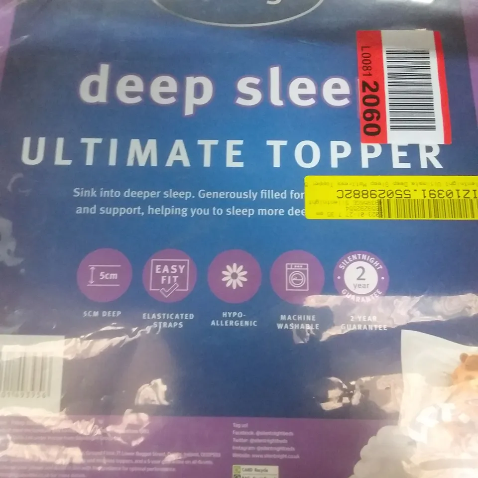 SILENTNIGHT ULTIMATE DEEP SLEEP MATTRESS TOPPER SINGLE