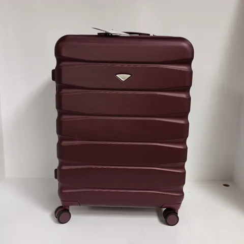 BOXED FLIGHT NIGHT HARD SHELLED LUGGAGE CASE IN PURPLE