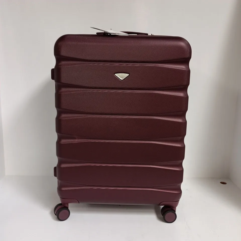 BOXED FLIGHT NIGHT HARD SHELLED LUGGAGE CASE IN PURPLE