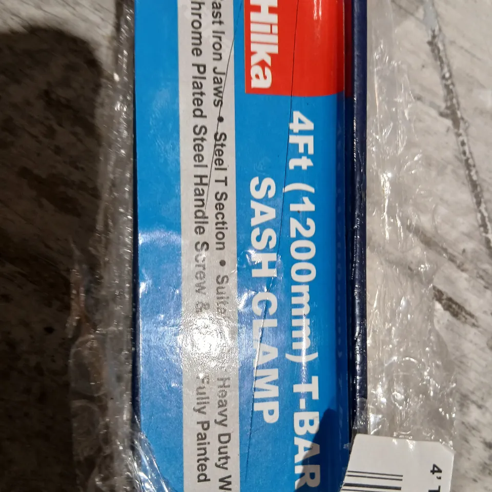 HILKA 4FT T-BAR SASH CLAMP – CAST IRON JAWS, CHROME PLATED HANDLE 