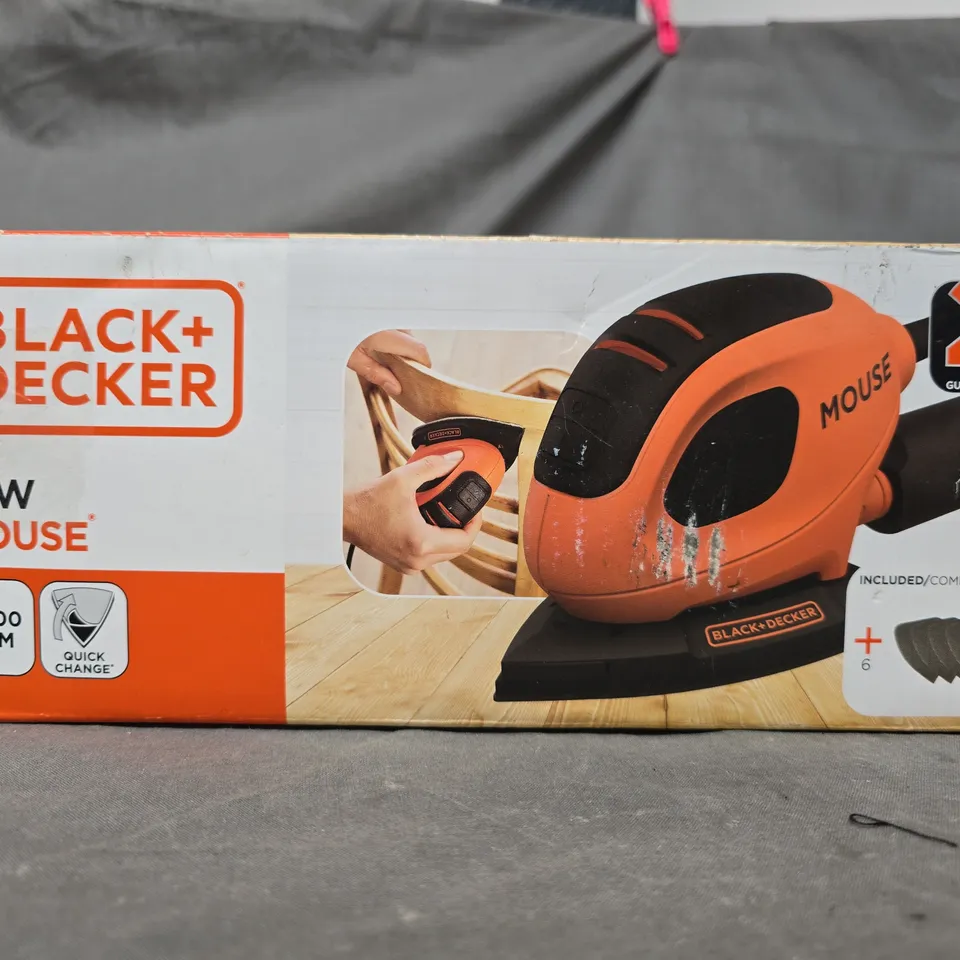 BOXED BLACK + DECKER 55W MOUSE DETAIL SANDER