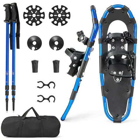 BOXED COSTWAY 69457318 21/25/30 INCH LIGHTWEIGHT TERRAIN SNOWSHOES WITH FLEXIBLE PIVOT SYSTEM-25 INCHES