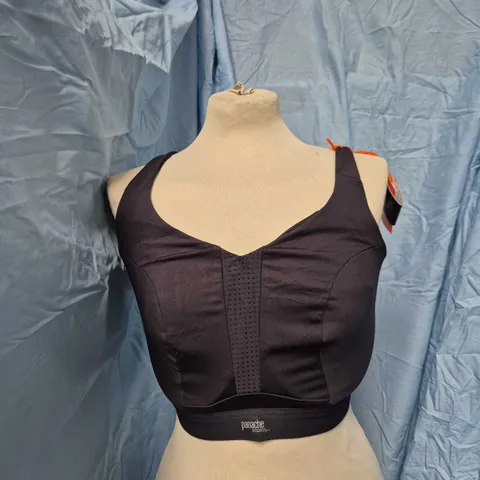 PANACHE SPORT ENDURANCE 5022 BLACK NON-PADDED SPORTS BRA, UK 34HH (EU 75L)