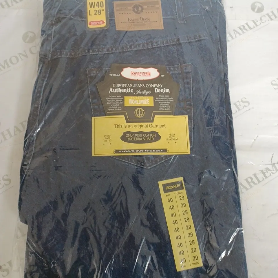 SEALED INSPIRE DENIM HEAVY DUTY DENIM JEANS - W40 L29