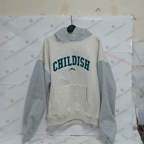 CHILDISH ADVENTURES HOODIE SIZE LARGE 