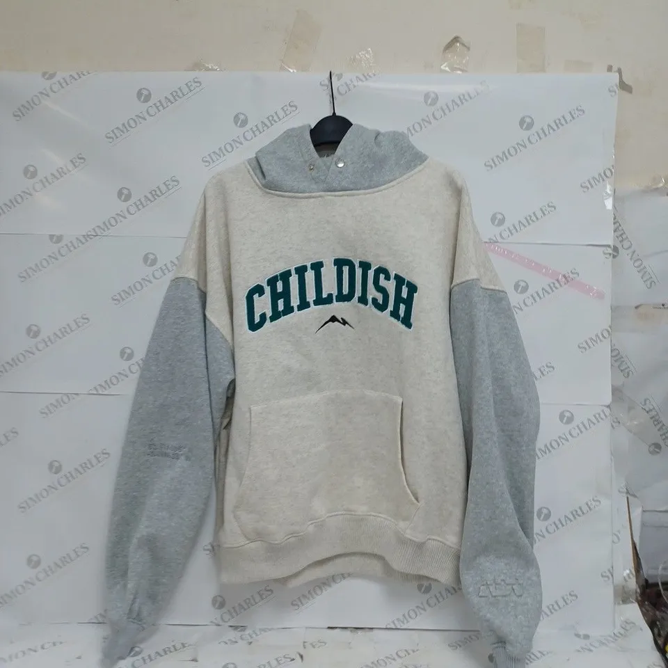 CHILDISH ADVENTURES HOODIE SIZE LARGE 