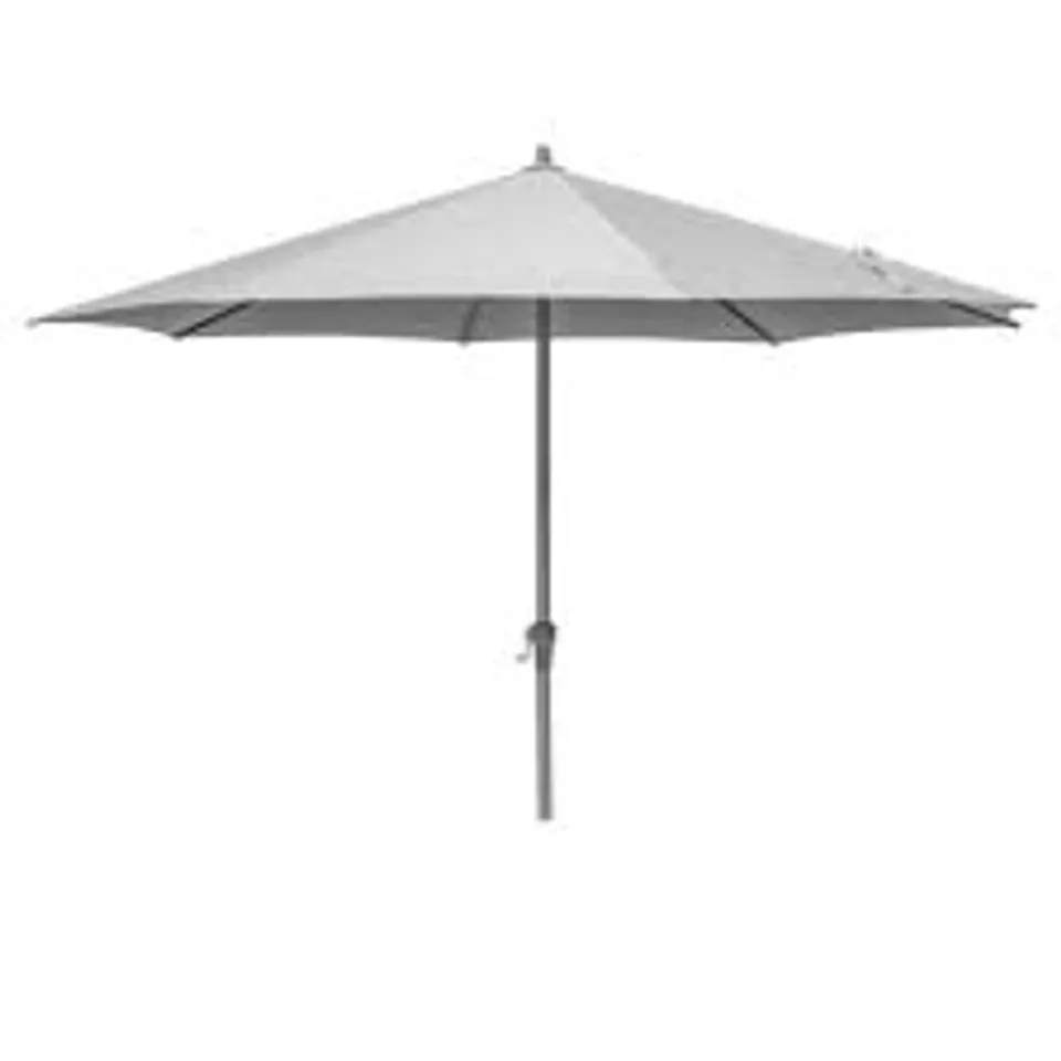 BOXED RIVA ALUMINIUM GARDEN PARASOL 3.5M LIGHT GREY