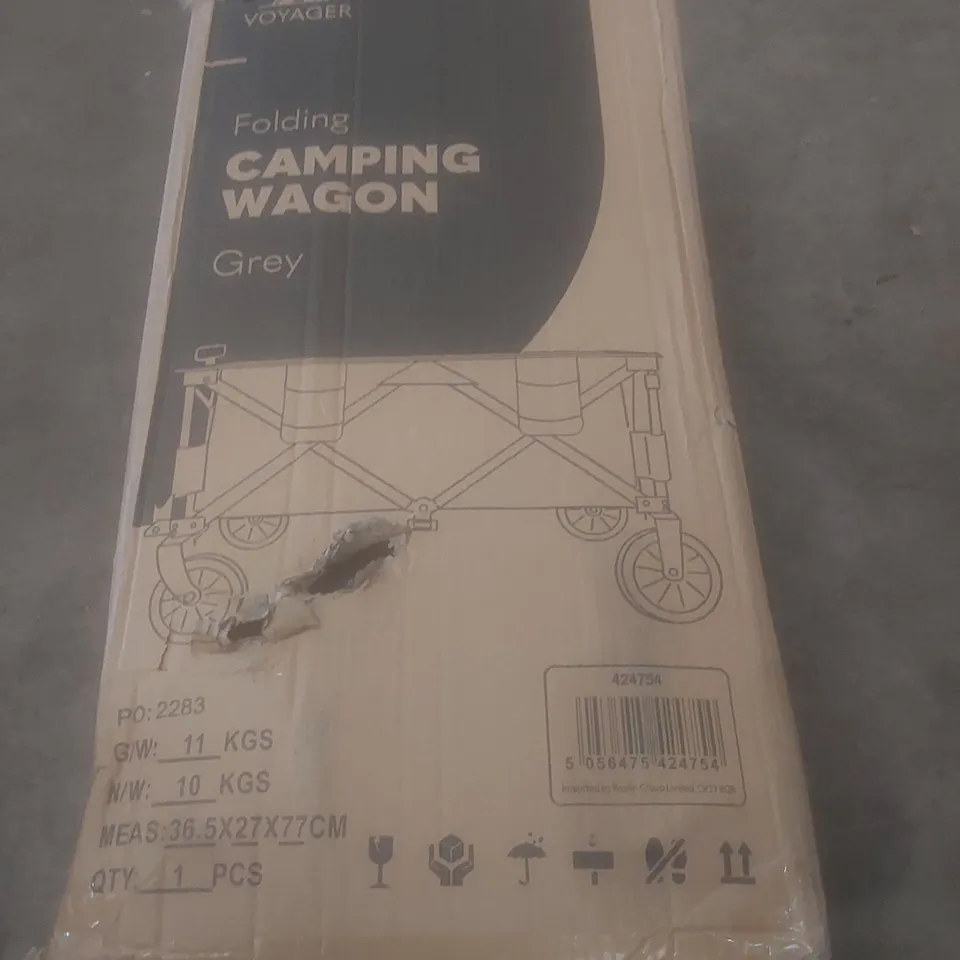 BOXED VOYAGER FOLDING CAMPING WAGON - GREY