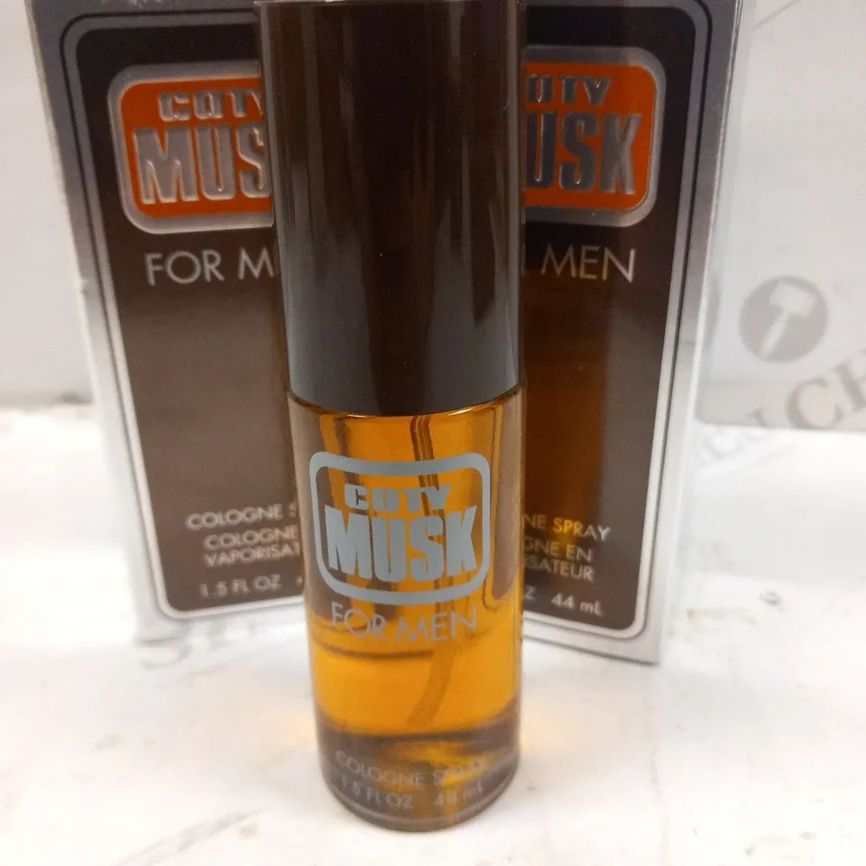 2 BOXED COTY MUSK FOR MEN COLOGNE SPRAY 44ML