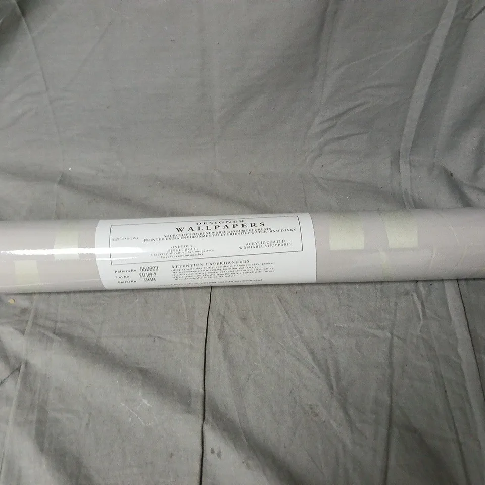 DESIGNER WALLPAPER ROLL – STRIPED, ACRYLIC-COATED, 9.5M