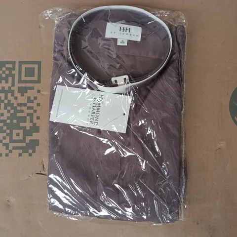 BAGGED HAMMOND & HARPER LONG SLEEVE SHIRT IN PLUM SIZE 16"