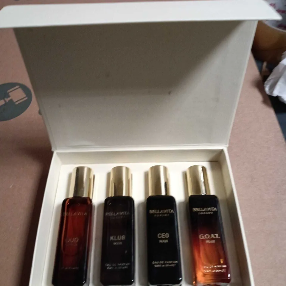 BELLAVITA LUXURY GIFT SET FOR MEN – 4 X 20ML PERFUME SPRAYS