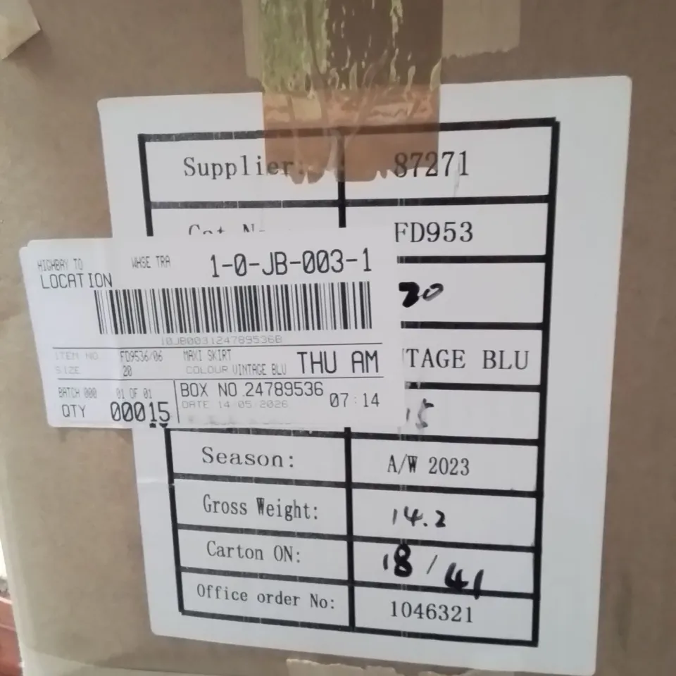 BOXED BRAND NEW APPROXIMATELY 15 SIMPLY BE MAXI SKIRT VINTAGE BLUE SIZE 20