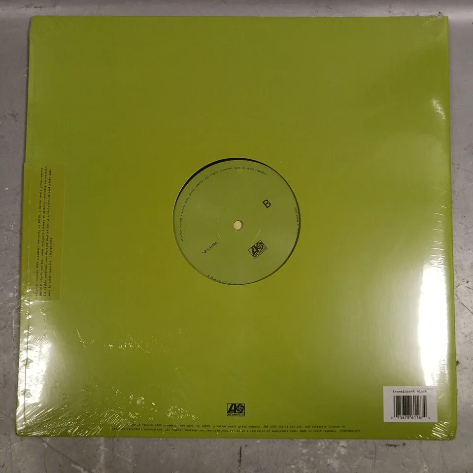 SEALED CHARLI XCX BRAT TRANSLUCENT BLACK VINYL 