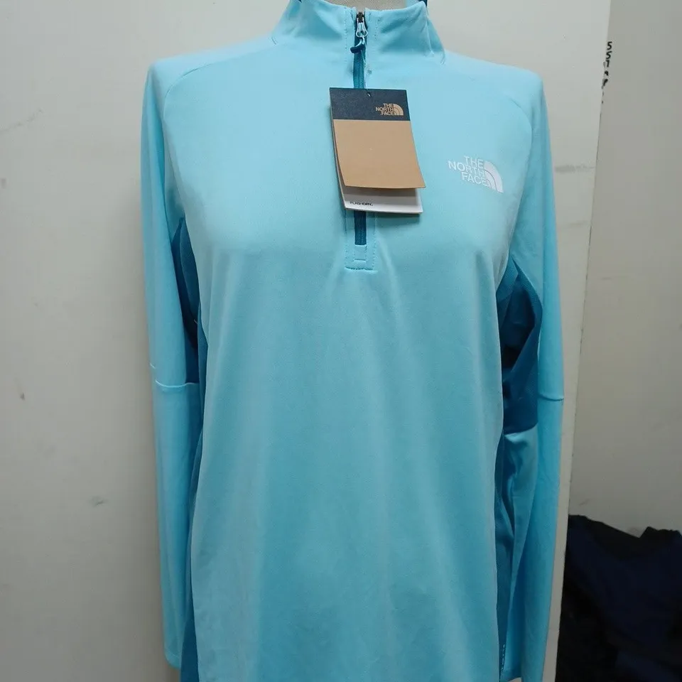 THE NORTH FACE BLUE QUARTER ZIP - SIZE MEDIUM 