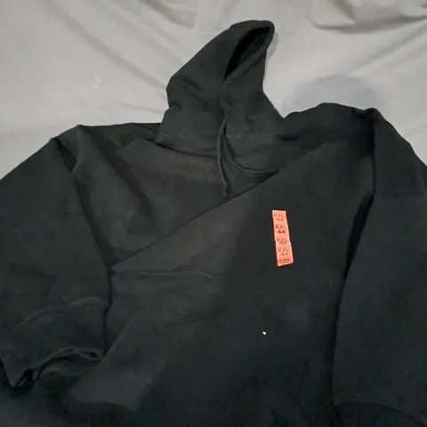 PULL & BEAR BLACK PULLOVER HOODIE - XXL