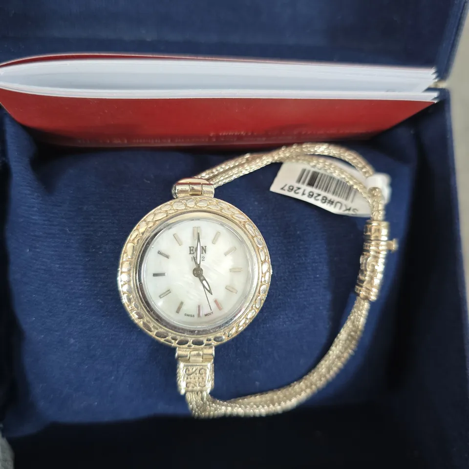 GOLD-TONE WOMEN'S WRISTWATCH WITH MESH BRACELET – BOXED 
