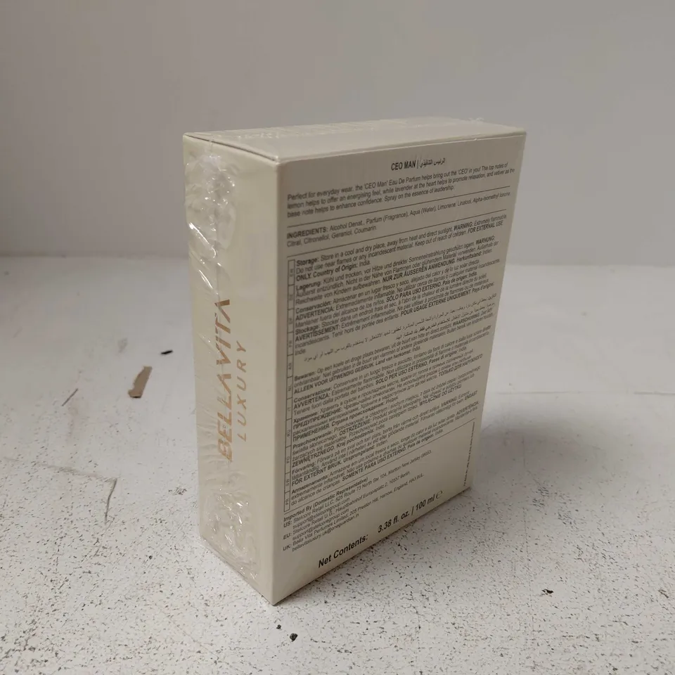 BOXED AND SEALED BELLAVITA LUXURY CEO MAN EAU DE PARFUM 100ML