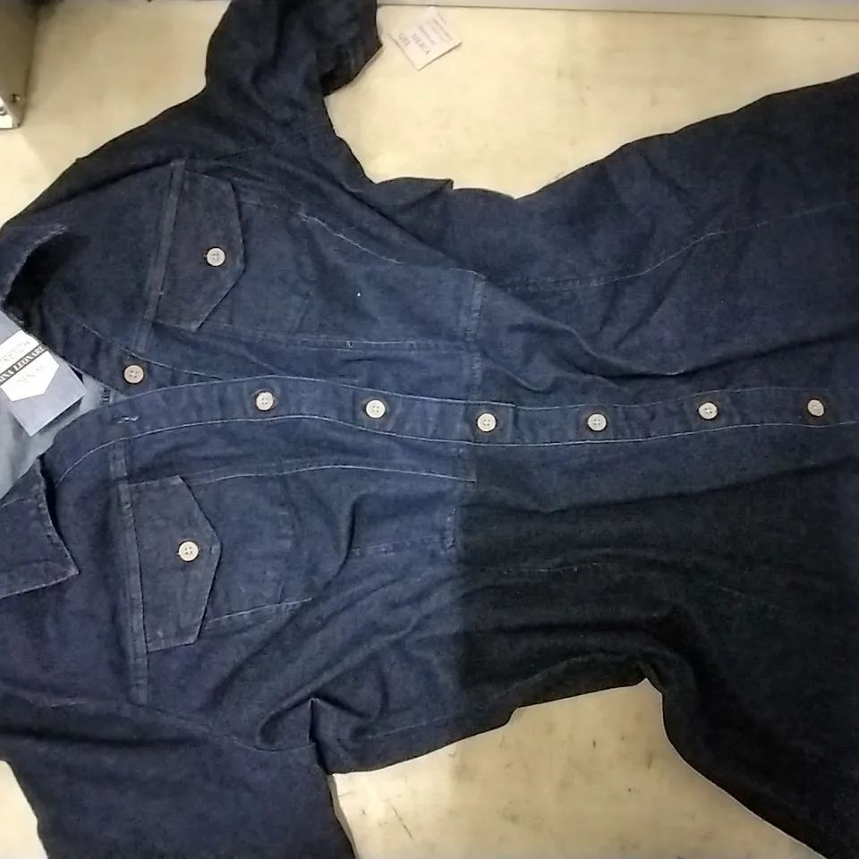 BOX CONTAINING NINA LEONARD DENIM BLUE DRESS SIZE 2XL, 8 PCS 