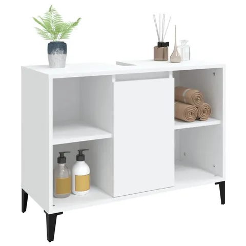 BOXED SKAGWAY FREESTANDING BATHROOM CABINET - WHITE 