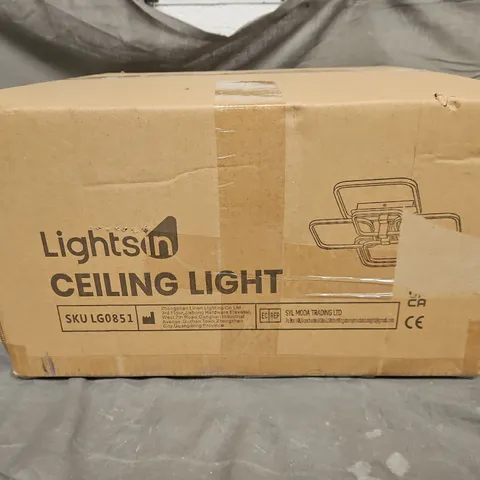 BOXED LIGHTSIN CEILING LIGHT IN BLACK