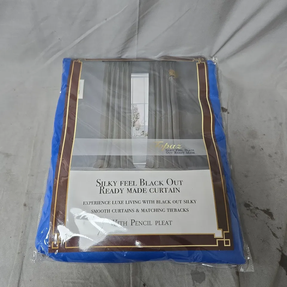 TOPAZ HOME PENCIL PLEAT CURTAINS – BLUE, BLACKOUT, 46 X 72 IN (116 CM X 182 CM) ONE PAIR