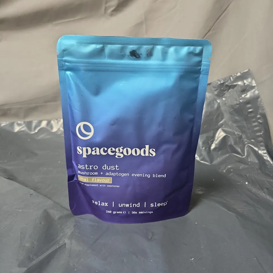SPACEGOODS ASTRO DUST MUSHROOM + ADAPTOGEN EVENING BLEND, CHAI FLAVOUR – 240G 