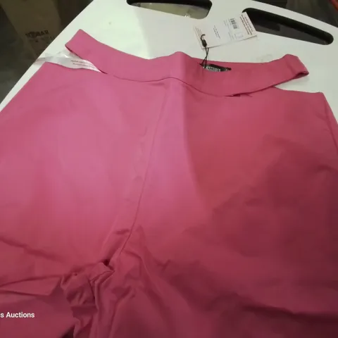 CASE OF MISSGUIDED HOT PINK STRAIGHT LEG CUT OUT TROUSERS SIZE 14