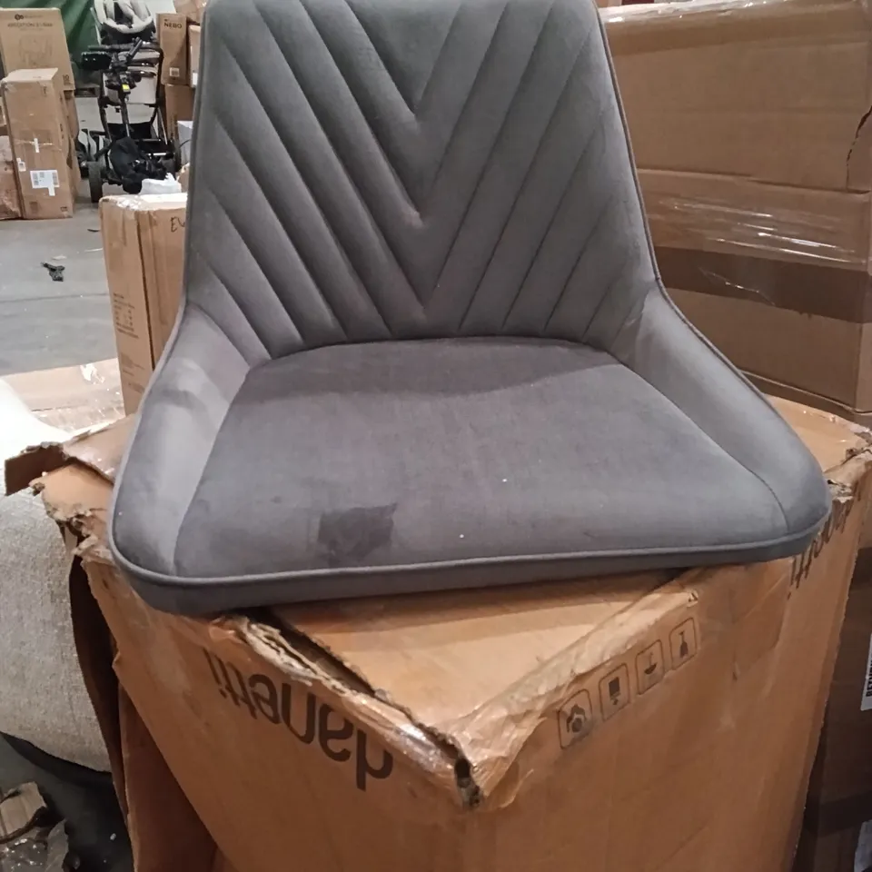 BOXED SET OF 2 VELVET CHAIRS