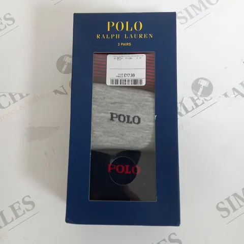 POLO RALPH LAUREN 3 PAIRS OF SOCKS