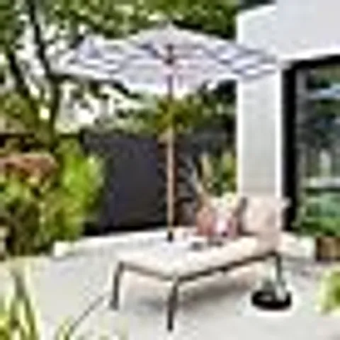 BOXED 2.7M TILT AND CRANK PARASOL WITH WOODEN EFFECT POLE (1 BOX)