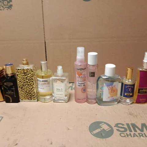 LOT OF 10 ASSORTED FRAGRANCE ITEMS TO INCLUDE RITUALS BODY MIST, HOTEL COLLECTION NO 3 AND EX NIHILO TALISMAN