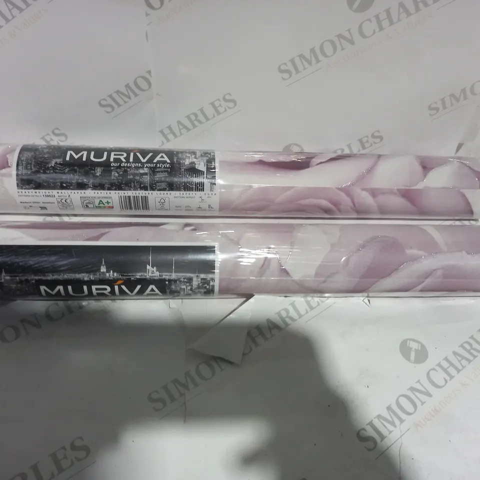 2 MADISON GLITTER AMETHYST HEAVYWEIGHT WALLPAPER ROLLS