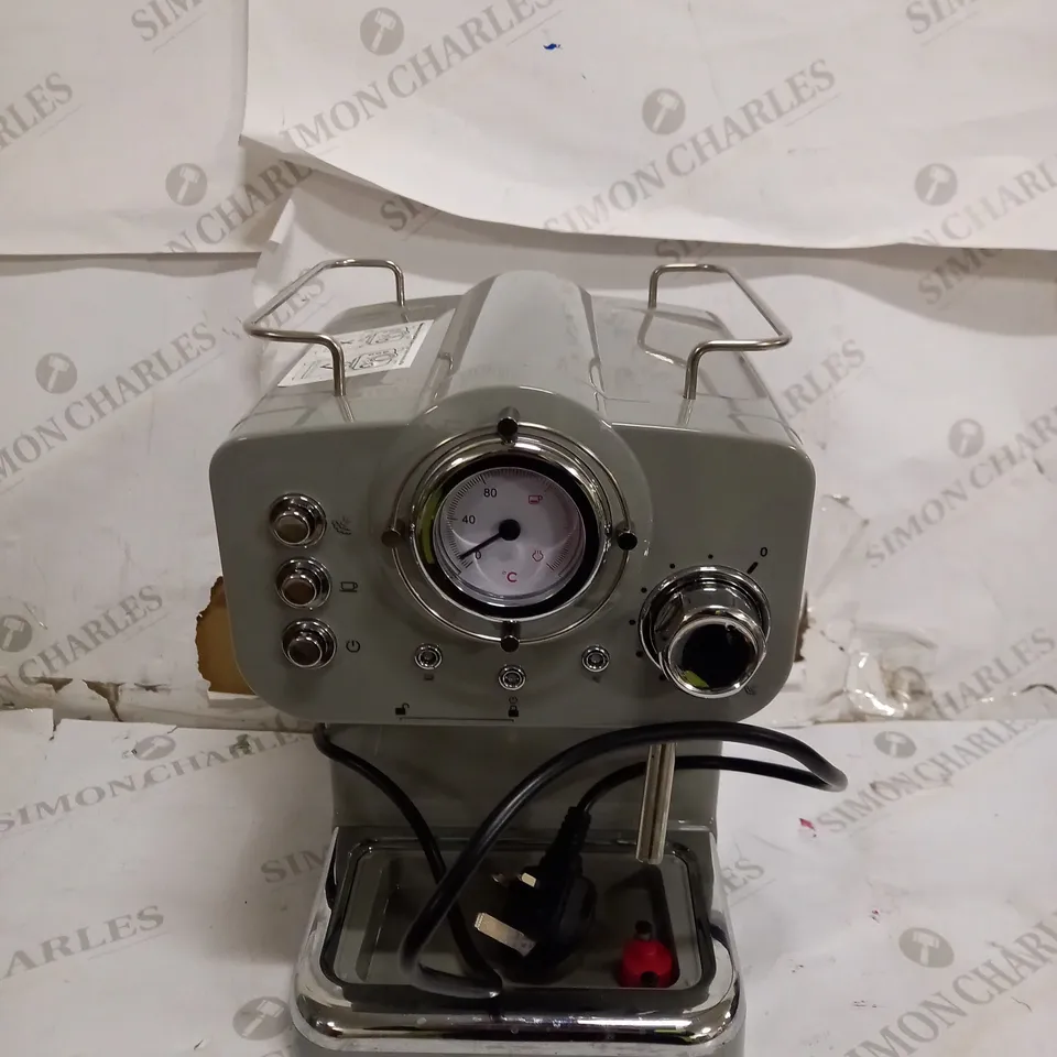 SWAN RETRO PUMP ESPRESSO COFFEE MACHINE - GREY