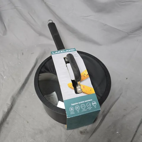 LAKELAND FUSION 20CM NON-STICK LIDDED SAUCEPAN IN BLACK
