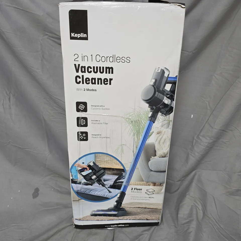 KEPLIN 2 IN 1 CORDLESS VACUUM CLEANER – BOXED