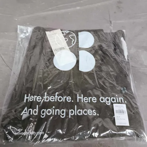 SWEART BETTY ESCAPE LUXE FLEECE RIBBED WIDE LEG TROUSER – 30IN INSEAM, SIZE M, COLOUR NORI GREEN