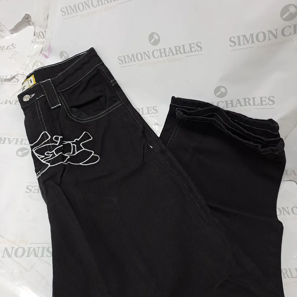 PROTECT BLACK DENIM JEANS SIZE S 