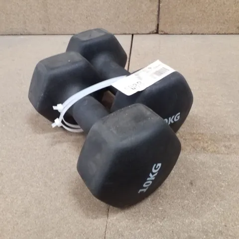 PAIR OF 10KG DUMBBELLS
