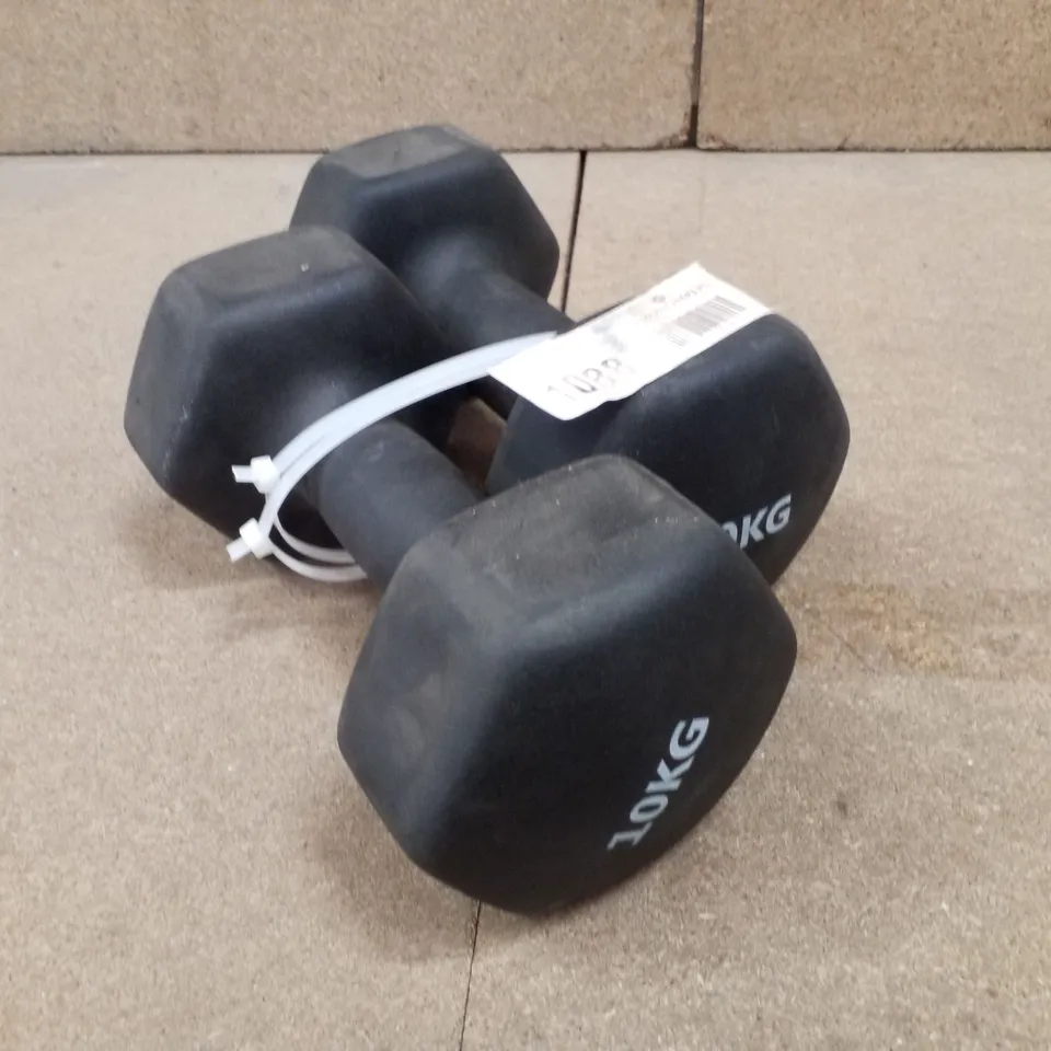 PAIR OF 10KG DUMBBELLS