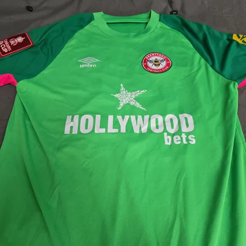 BRENTFORD FC GOALKEEPER SHIRT - STRAVOSHA 21 - SIZE L