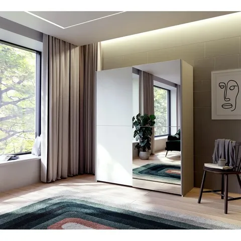 BOXED NANDOR 2 DOOR WARDROBE (5 BOXES)