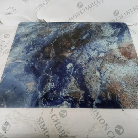 TEMPERED GLASS CHOPPING BOARD - (DARK BLUE/GREY)