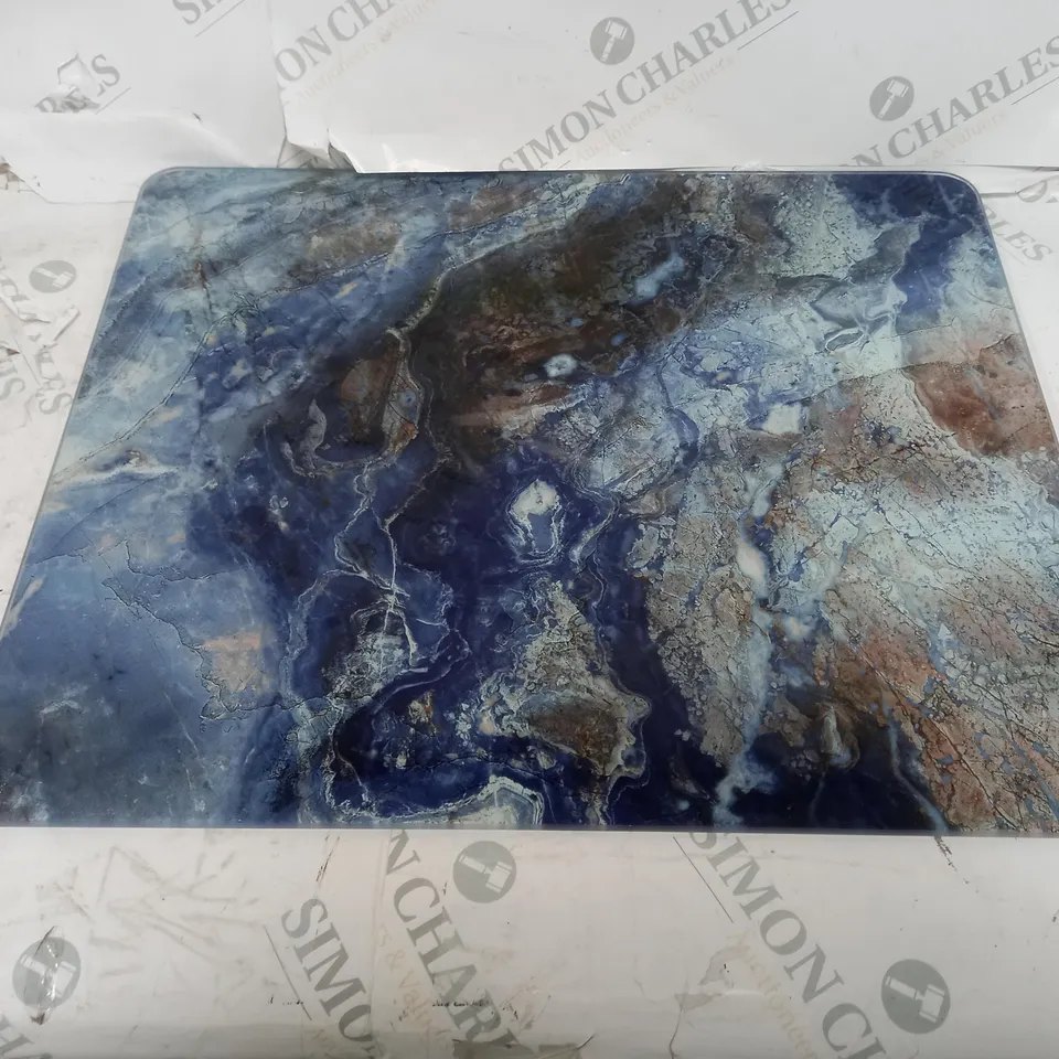 TEMPERED GLASS CHOPPING BOARD - (DARK BLUE/GREY)
