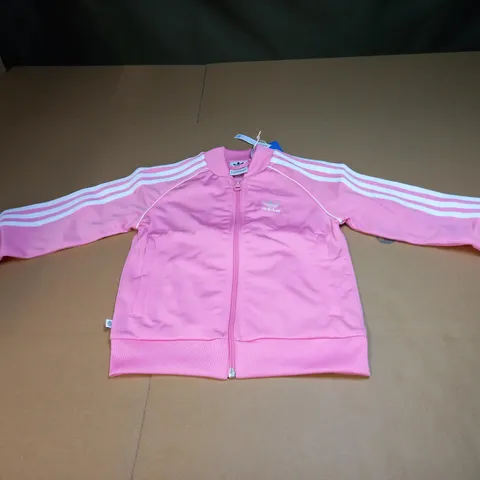 CHILDRENS ADIDAS ORIGINAL ZIPPED JACKET IN PINK SIZE 4-5 YEARS