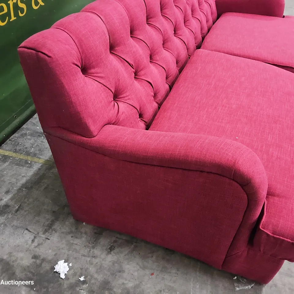 DESIGNER THE FOXCOTE WINE FABRIC LARGE METAL ACTION SOFA BED